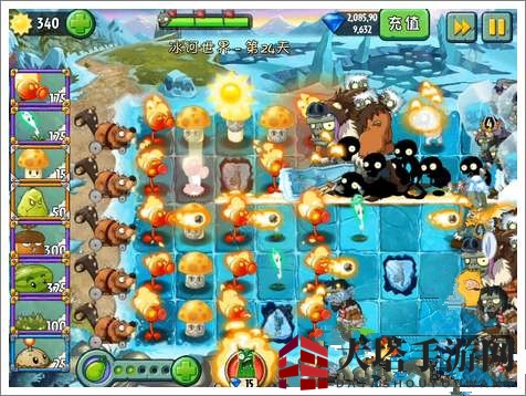 《植物大战僵尸2》冰河世界第二十四关攻略