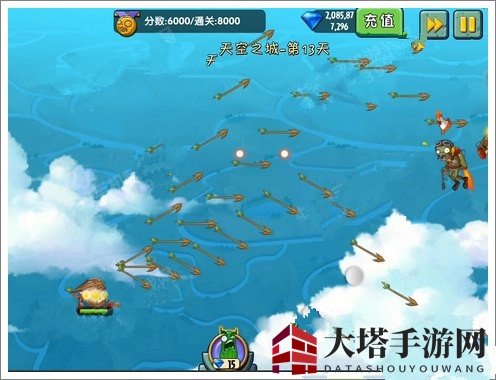 《植物大战僵尸2》天空之城第十三关攻略