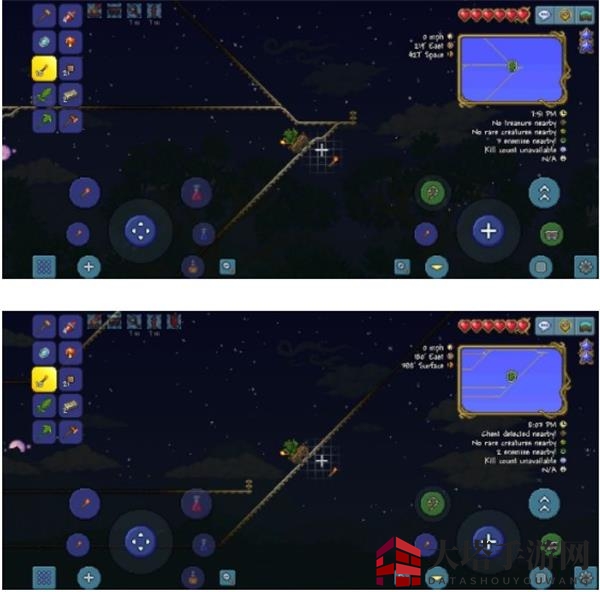 《泰拉瑞亚》内外双环防BOSS占道棱形铁轨玩法攻略