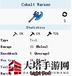《泰拉瑞亚》手机版钴蓝战斧介绍