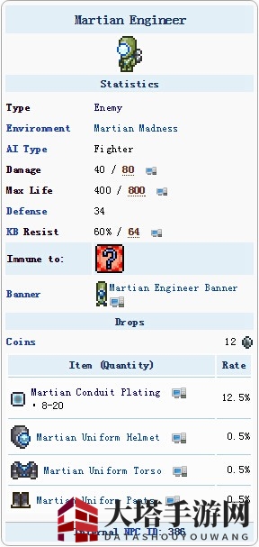 《泰拉瑞亚》手机版火星工程师介绍