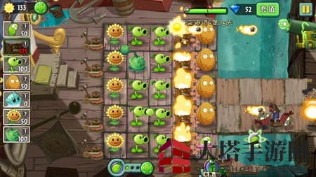 《植物大战僵尸2》海盗港湾第十六关攻略
