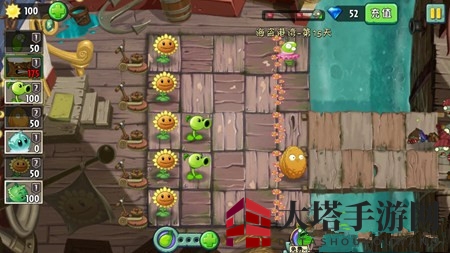 《植物大战僵尸2》海盗港湾第十六关攻略