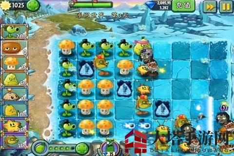《植物大战僵尸2》冰河世界第三关攻略