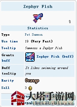 《泰拉瑞亚》手机版飞鱼宠物介绍