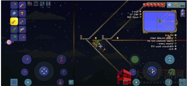 《泰拉瑞亚》内外双环防BOSS占道棱形铁轨玩法攻略