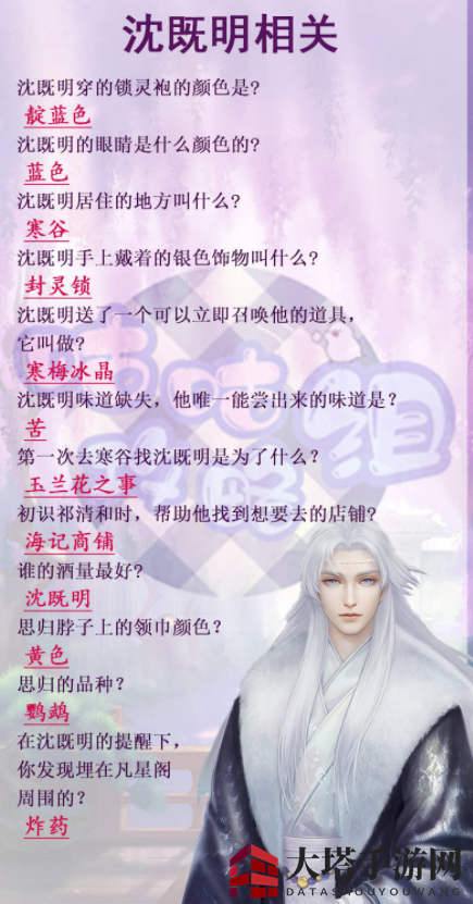 《灵猫传》茶楼问题答案汇总