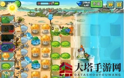 《植物大战僵尸2》巨浪沙滩第二十八关攻略