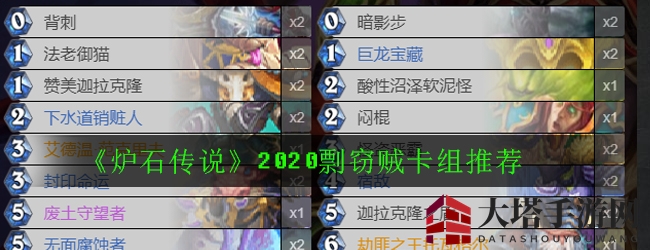 《炉石传说》2020剽窃贼卡组搭配攻略：节奏卡组助力竞技场胜率飙升