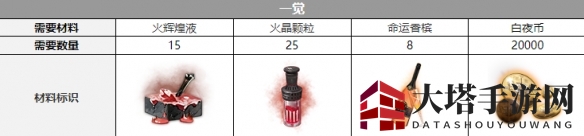 《白夜极光》帕蒂帕茜觉醒材料详览