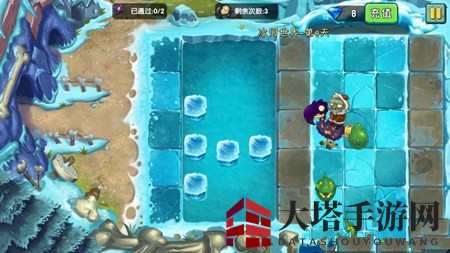 《植物大战僵尸2》冰河世界第九关攻略