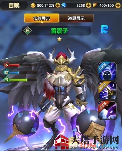 《次元召唤师》雷震子：电闪雷鸣，输出霸主，昏迷利器，揭秘传奇英雄