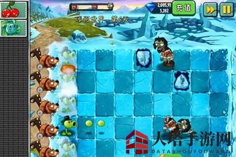 《植物大战僵尸2》冰河世界第六关攻略
