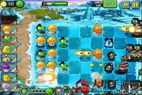 《植物大战僵尸2》冰河世界第二关攻略