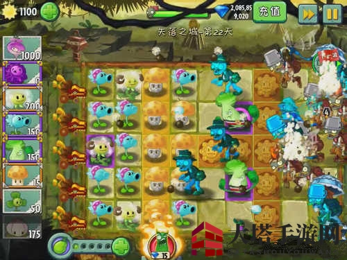 《植物大战僵尸2》失落之城第二十二关攻略