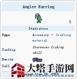《泰拉瑞亚》手机版钓鱼达人必备：渔夫耳环提升垂钓效率
