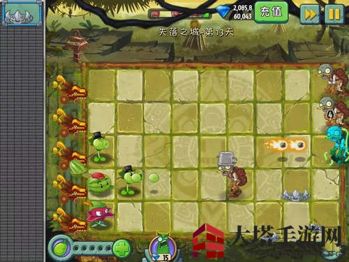 《植物大战僵尸2》失落之城第十三关攻略
