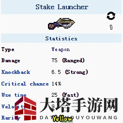 《泰拉瑞亚》手机版木桩发射器：强大远程神器，连弩之王来袭