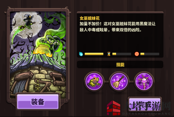 《王国保卫战4》女巫姐妹花技能强度分析