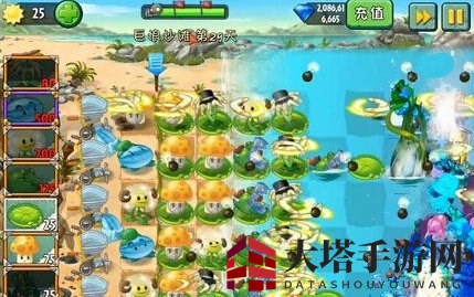 《植物大战僵尸2》巨浪沙滩第二十九关攻略