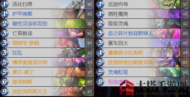 《炉石传说》贫瘠之地大王术卡组攻略