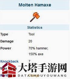 《泰拉瑞亚》手机版熔岩战斧介绍