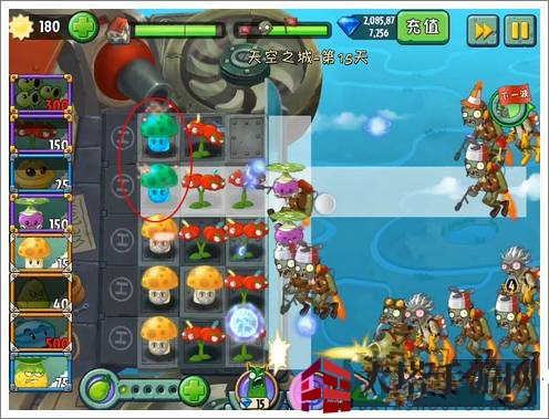 《植物大战僵尸2》天空之城第十五关攻略